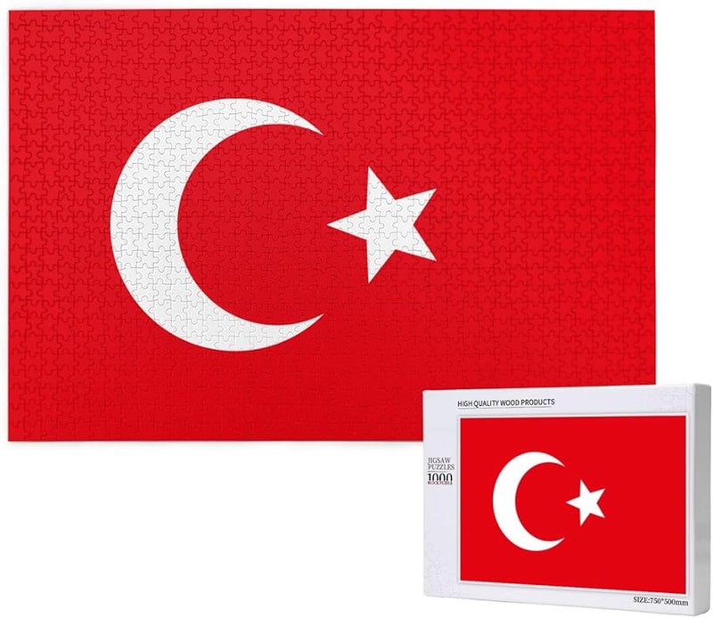 Turkey Flag 1000 Piece Jigsaw Puzzle For Adults Home Decor 29 5 X 19 7 Inches - Image 1